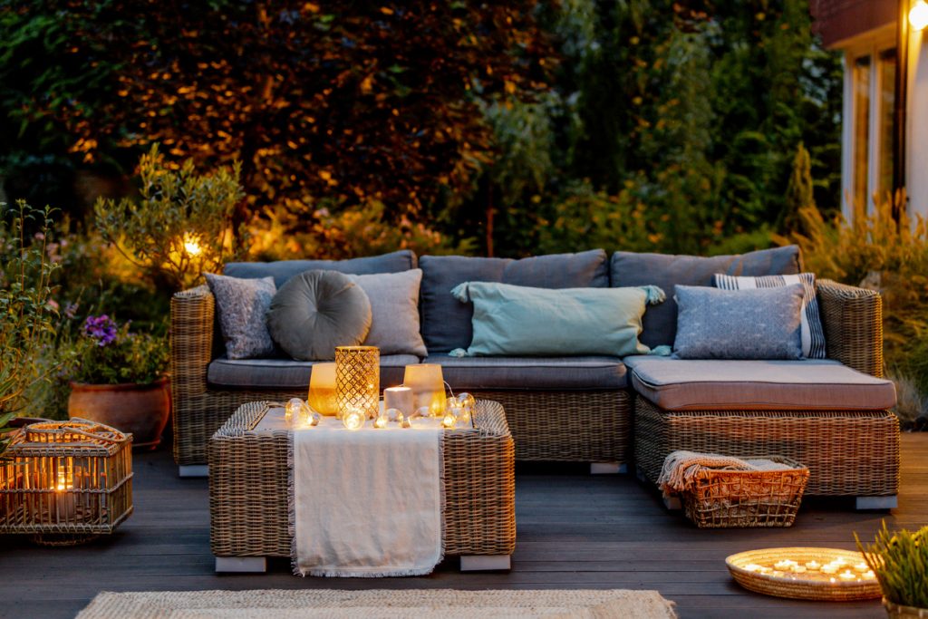 Evening on a terrace