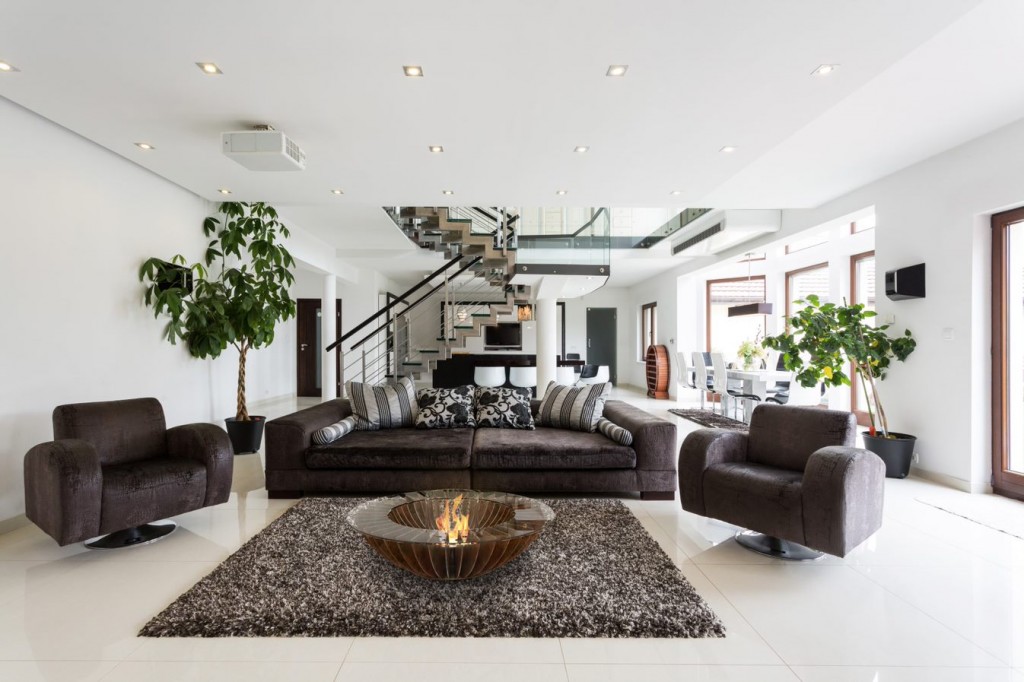 GlammFire bioethanol fire in the living room