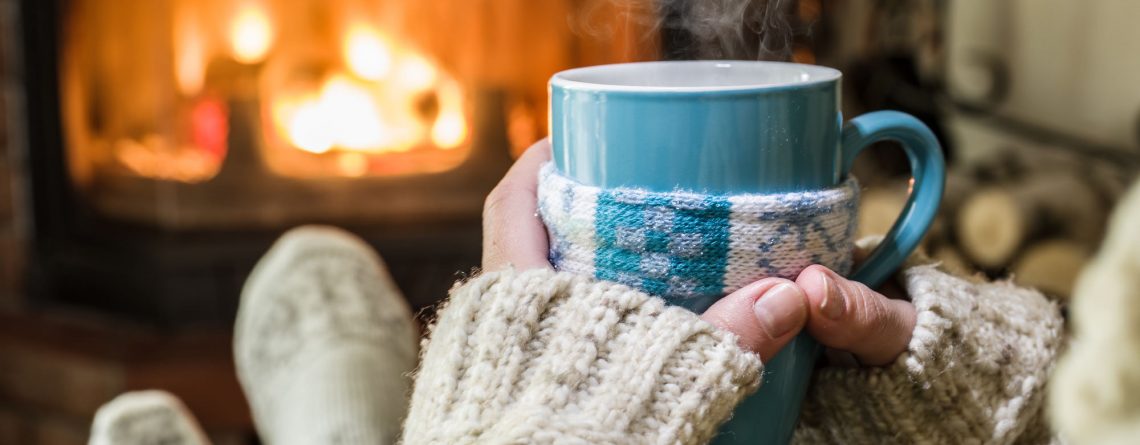 hygge - Warming and relaxing near fireplace.