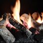 neverdark bioethanol fire with ceramic logs